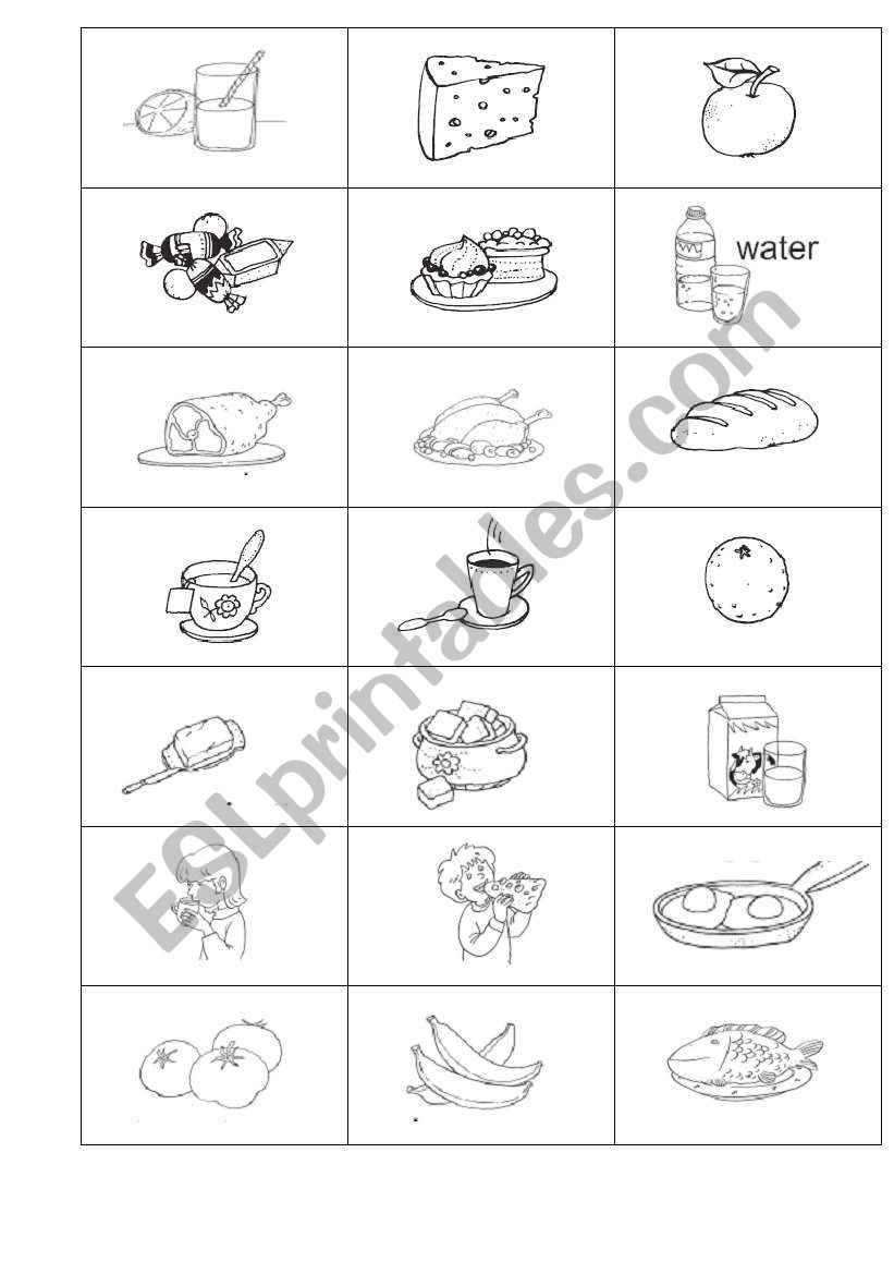 Food worksheet