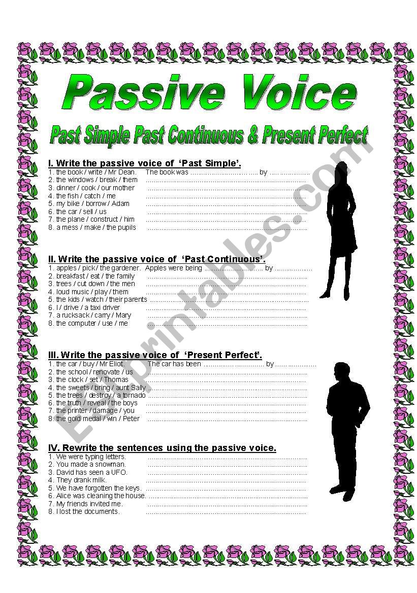 Passive Voice Past Simple Past Continuous Present Perfect ESL 