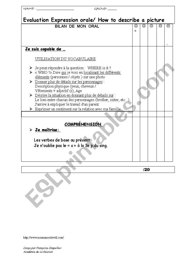 evaluation grid worksheet