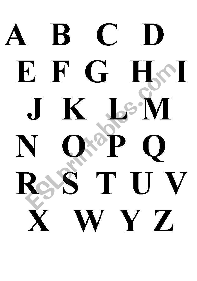 ALPHABET worksheet