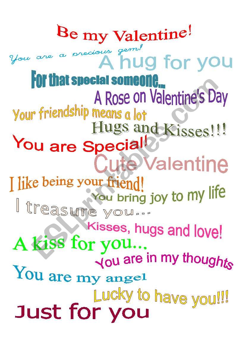 Valentine´s day (phrases) - ESL worksheet by yenn