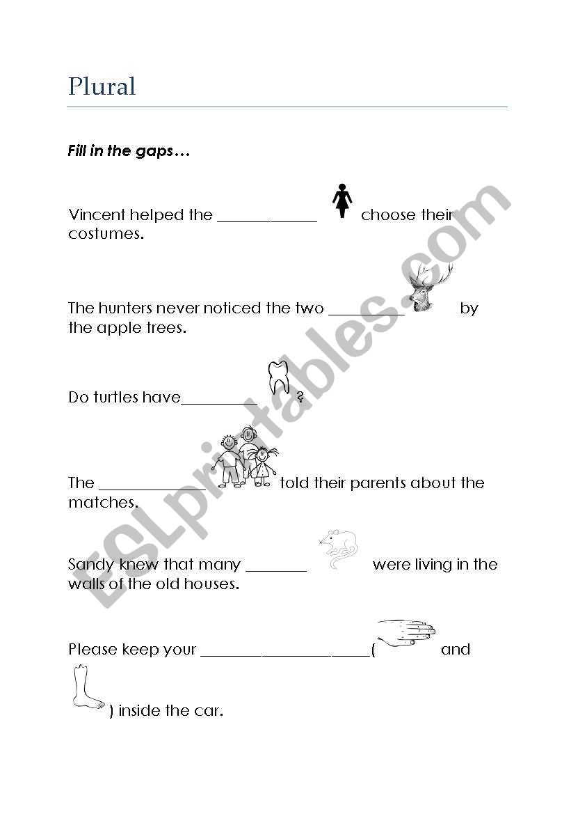 Plural worksheet