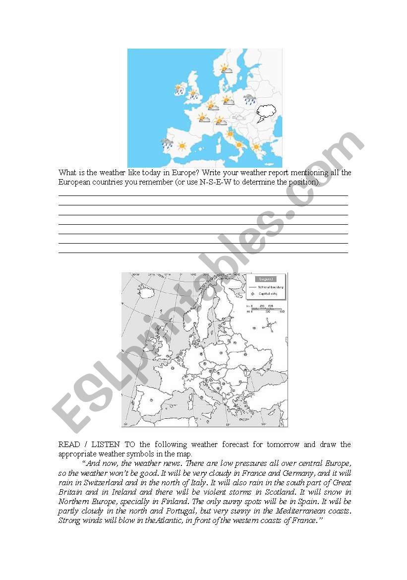 Weather worksheet