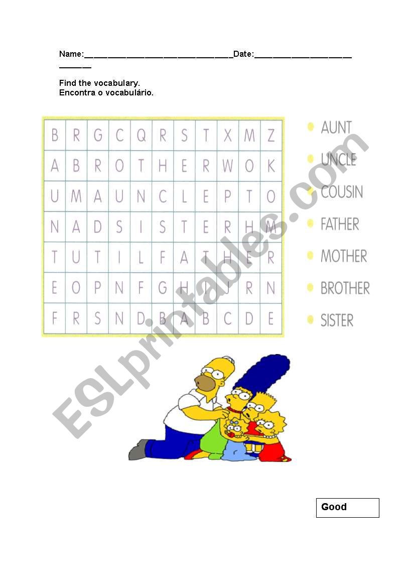 Family worksheet