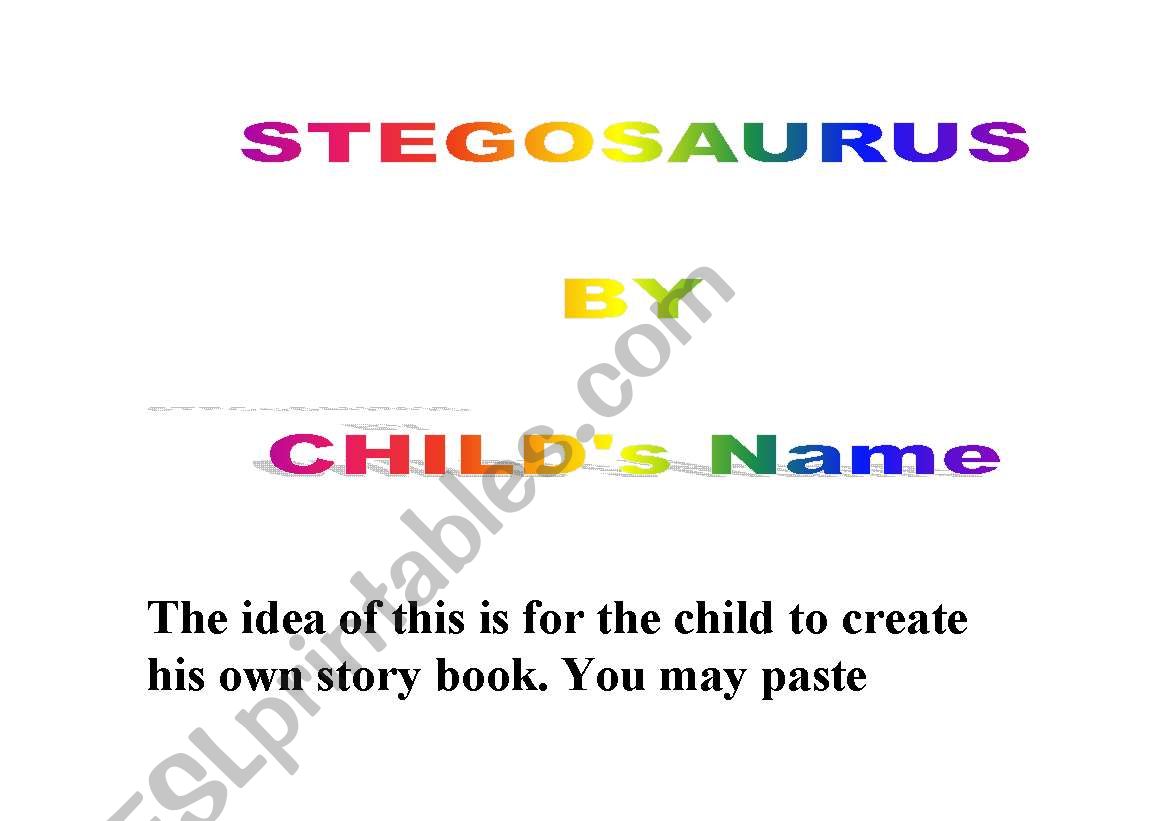 My Own book about stegosauraus
