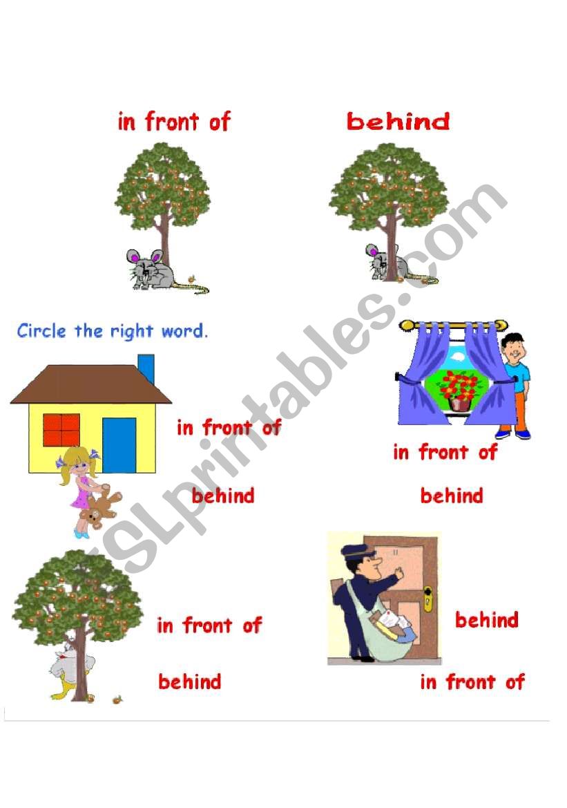 Adjectives of Place worksheet