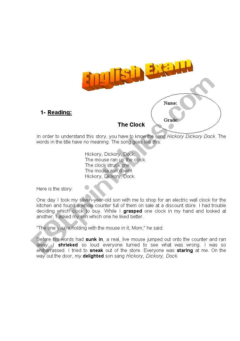 First 3 levels exam interchange 1-8 units