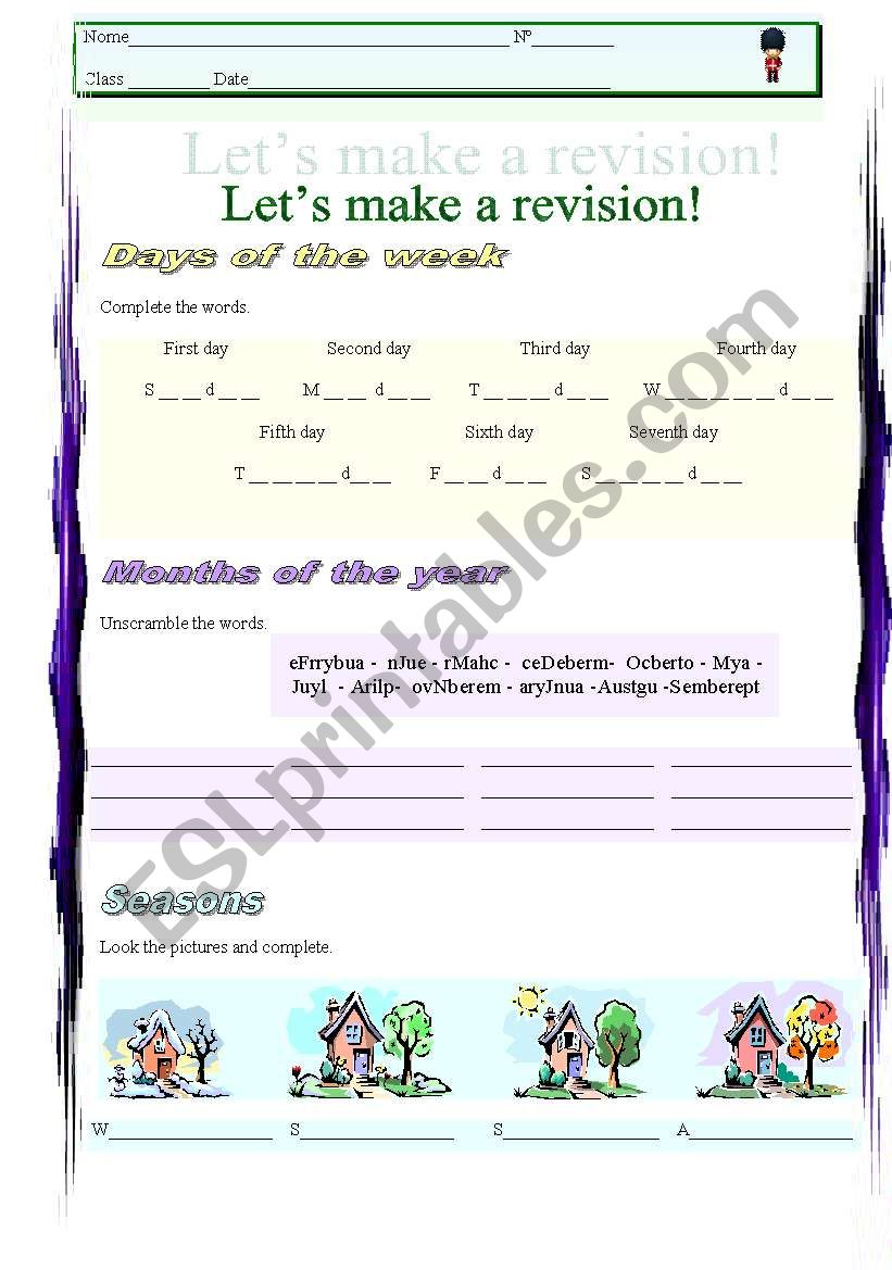 Let´s make a revision - ESL worksheet by edgar63