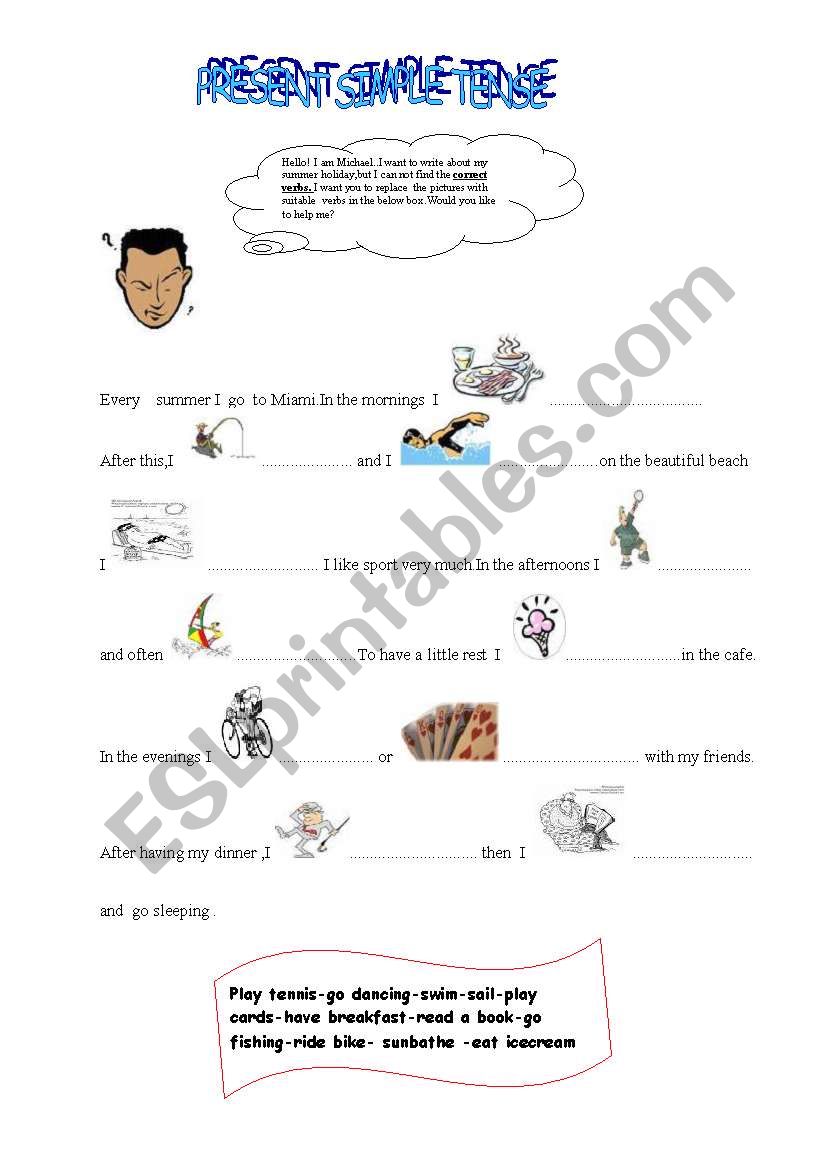 simple present tense worksheet