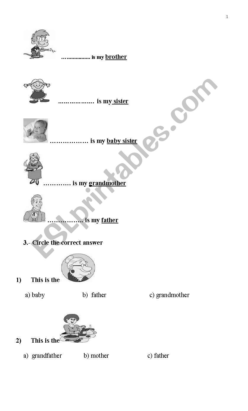 English worksheets: English test 1º grade 2/3