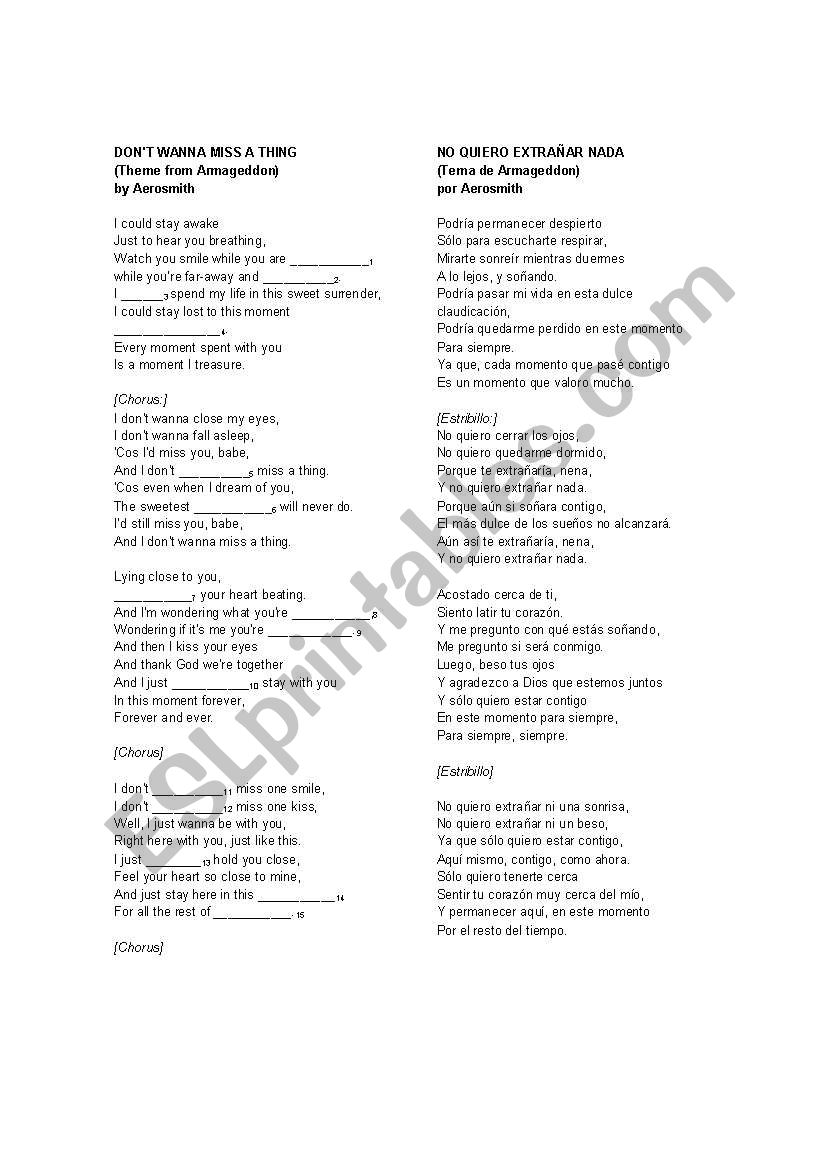 english-worksheets-i-don-t-wanna-miss-a-thing-aerosmith