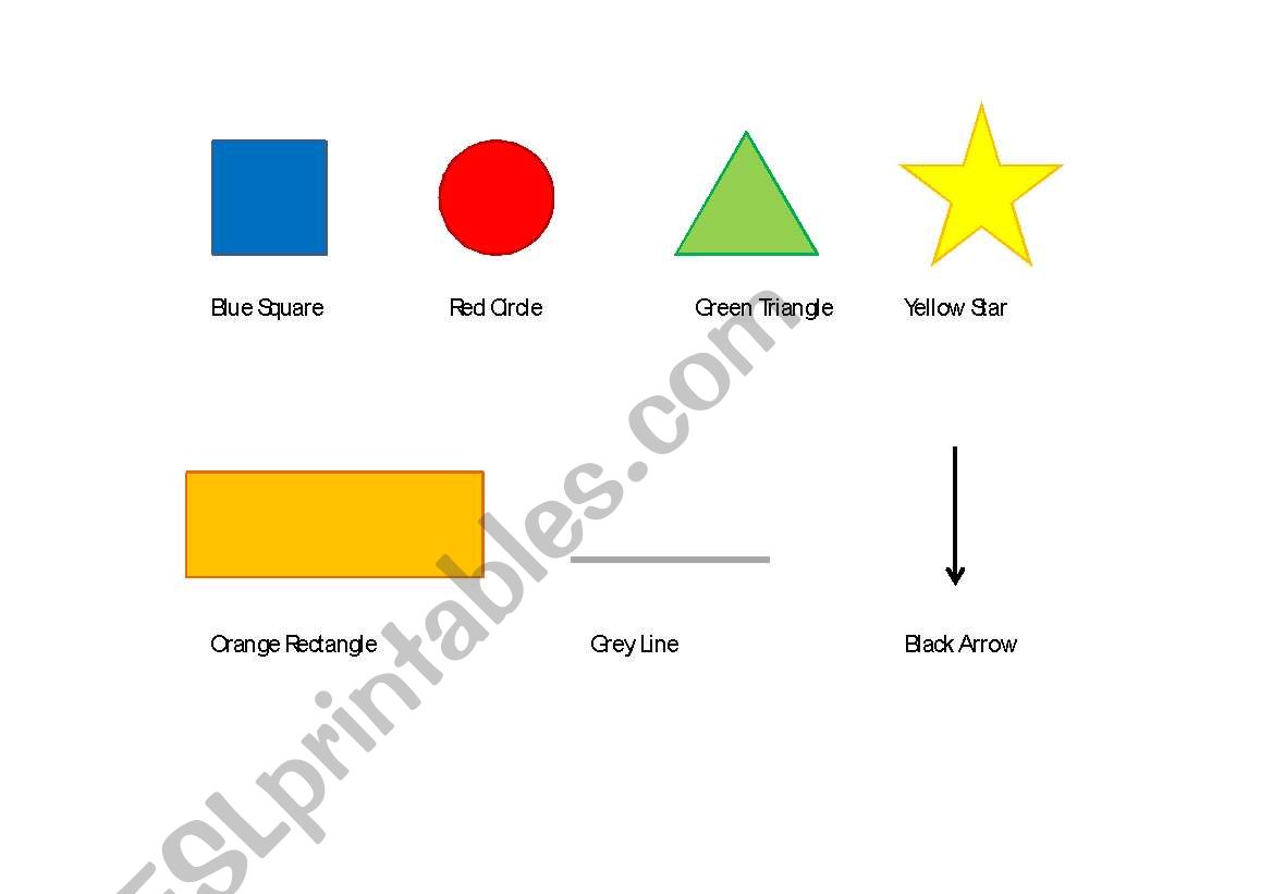 Shapes with Colors worksheet
