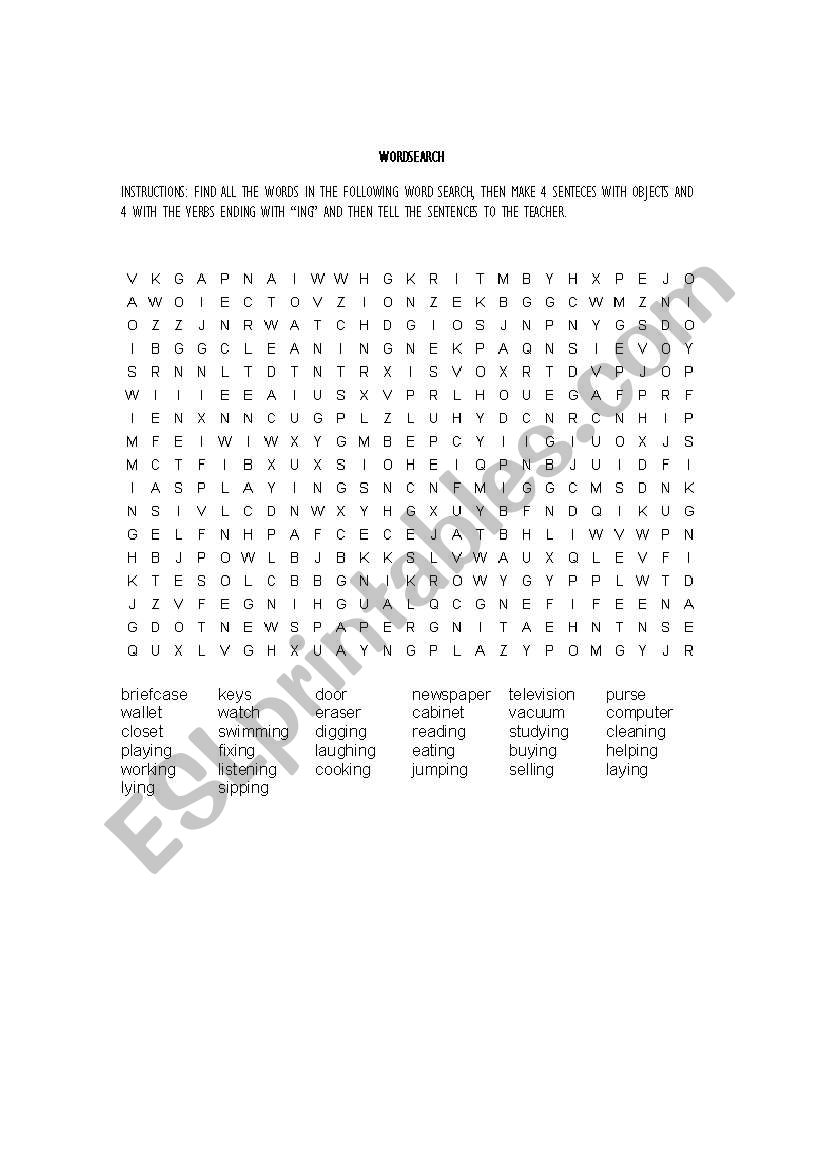 Vocabulary building worksheet