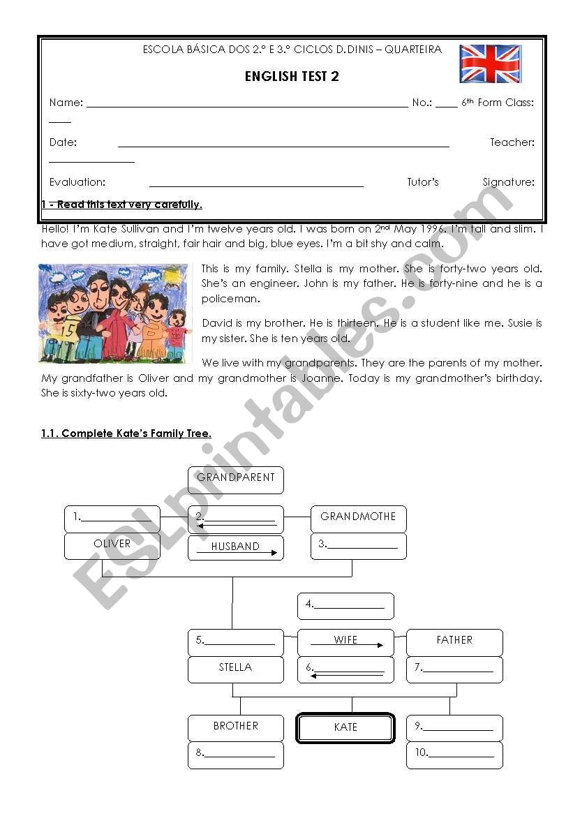 English Written Test (1st part)