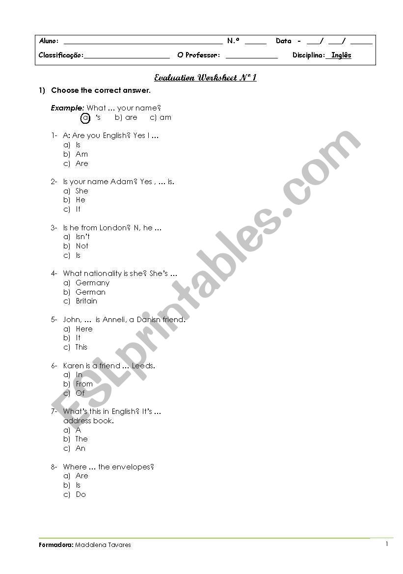 Consolidation Worksheet worksheet