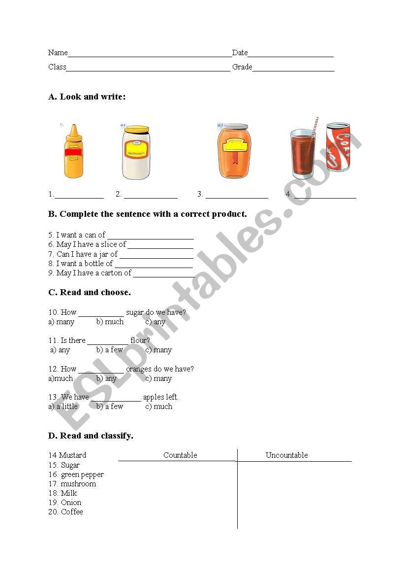 Countable and uncountable practice