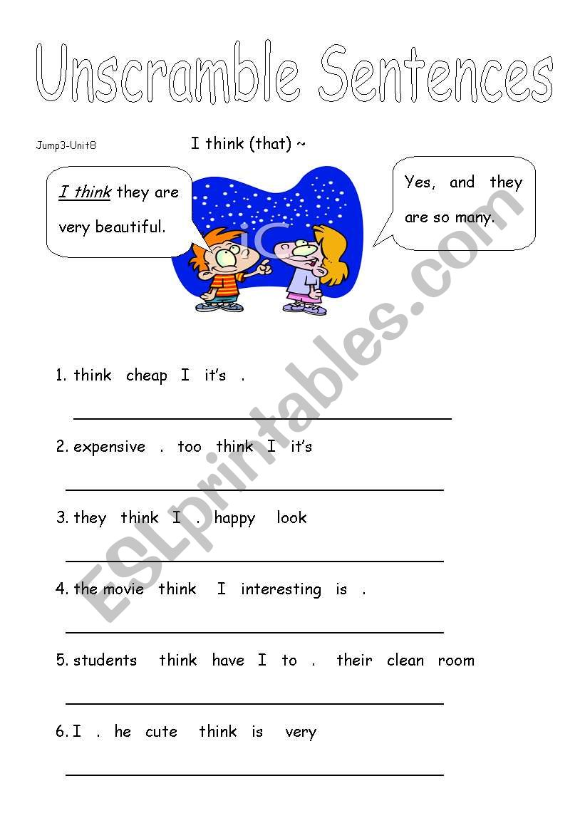 I think ~ worksheet