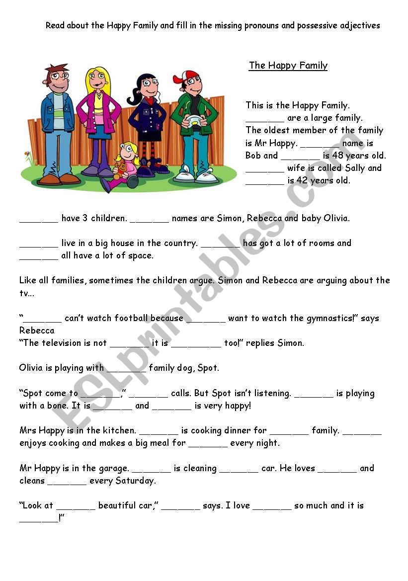 Mixed Pronouns And Possessive Adjectives ESL Worksheet By Starcat