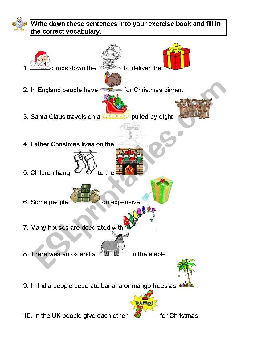 Christmas worksheet