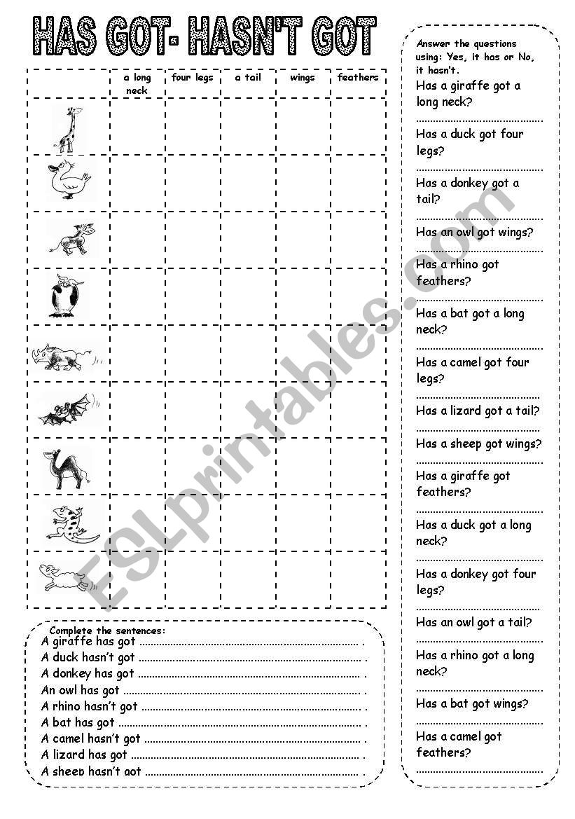 has-got-hasn-t-got-animals-1-esl-worksheet-by-kamilam