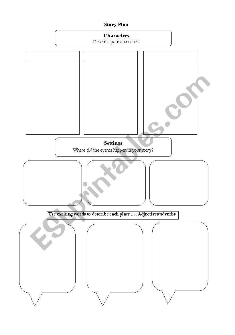 Story Planner  worksheet