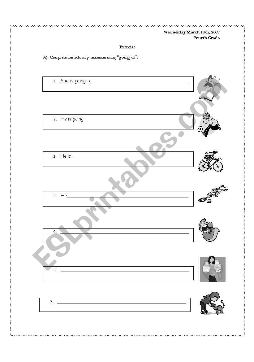 Future (going to) worksheet