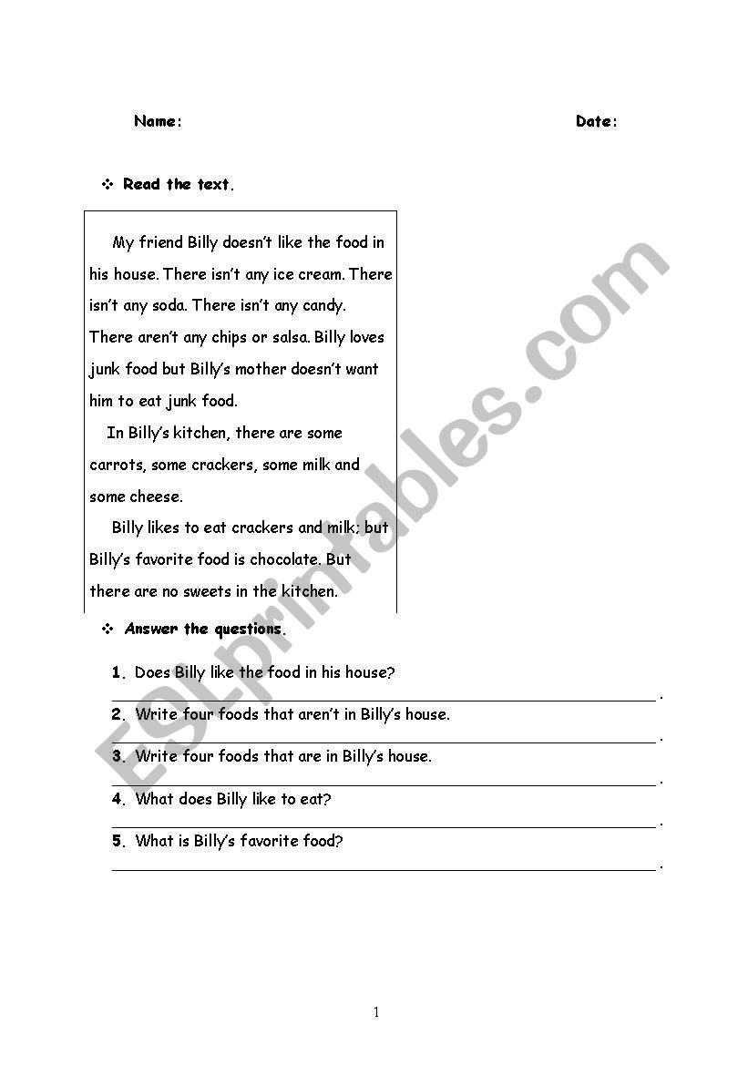 daily routines worksheet