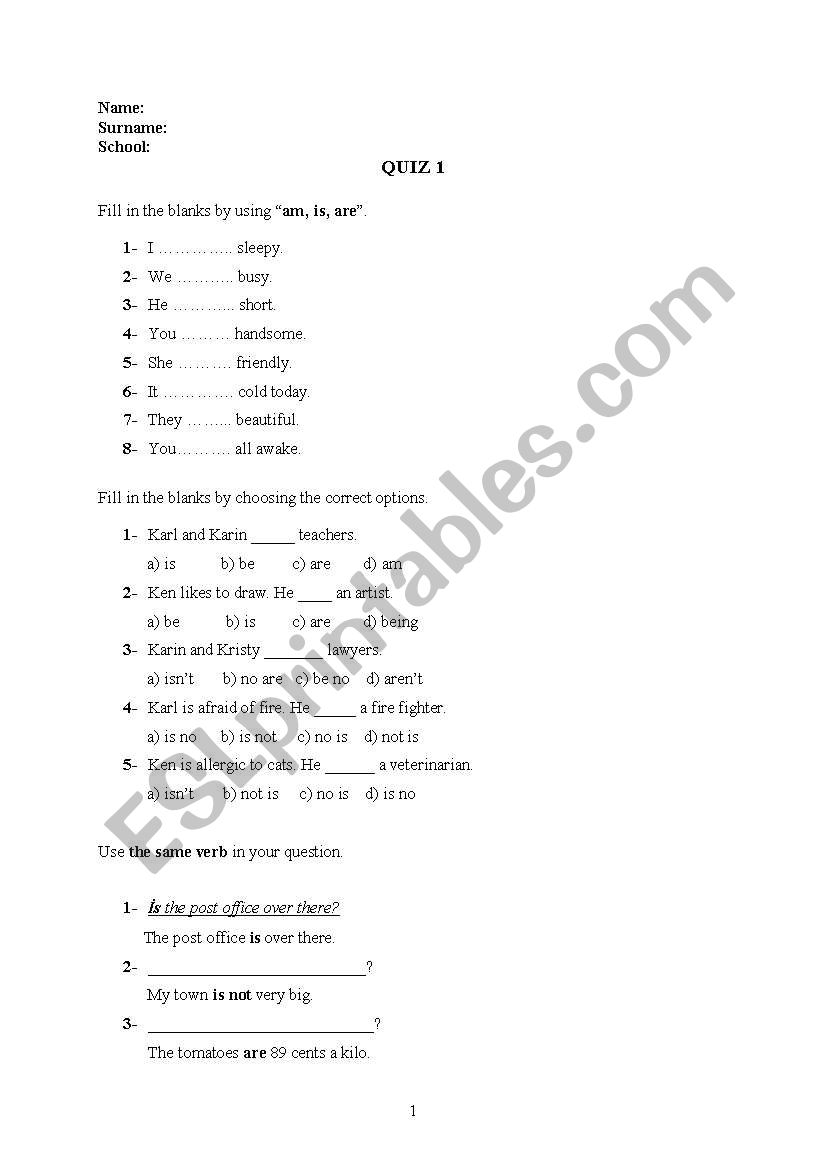 Worksheet about 
