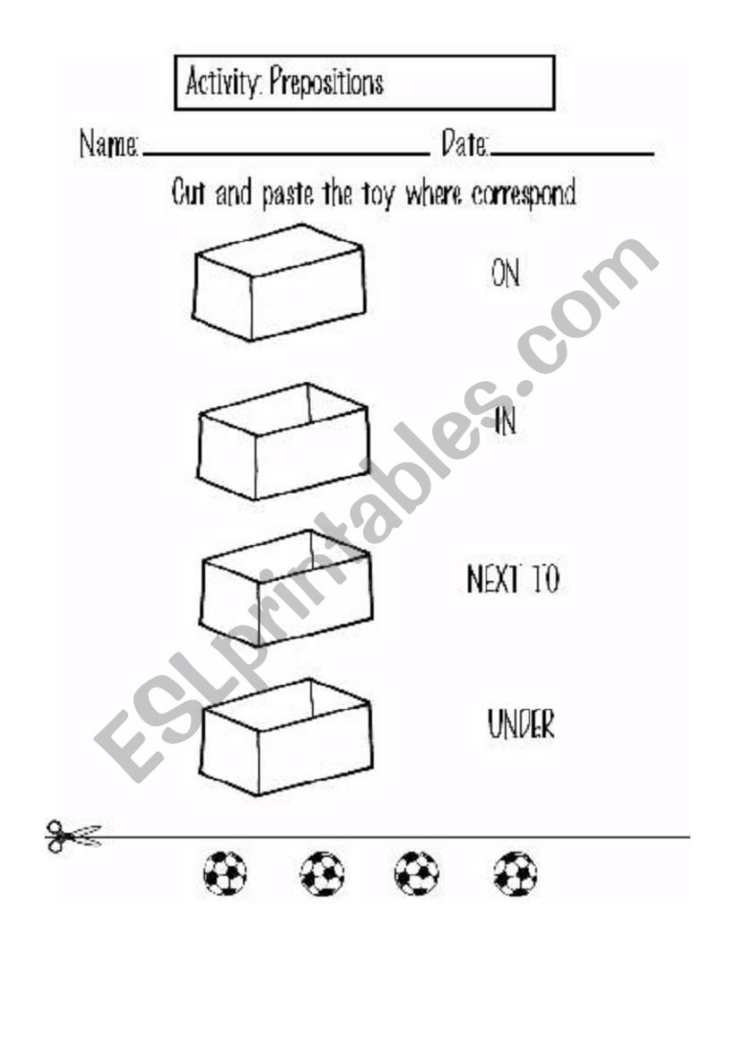 prepositions worksheet