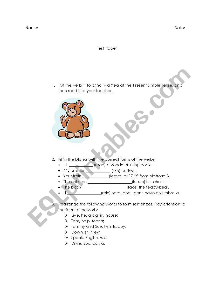 present simple tense worksheet