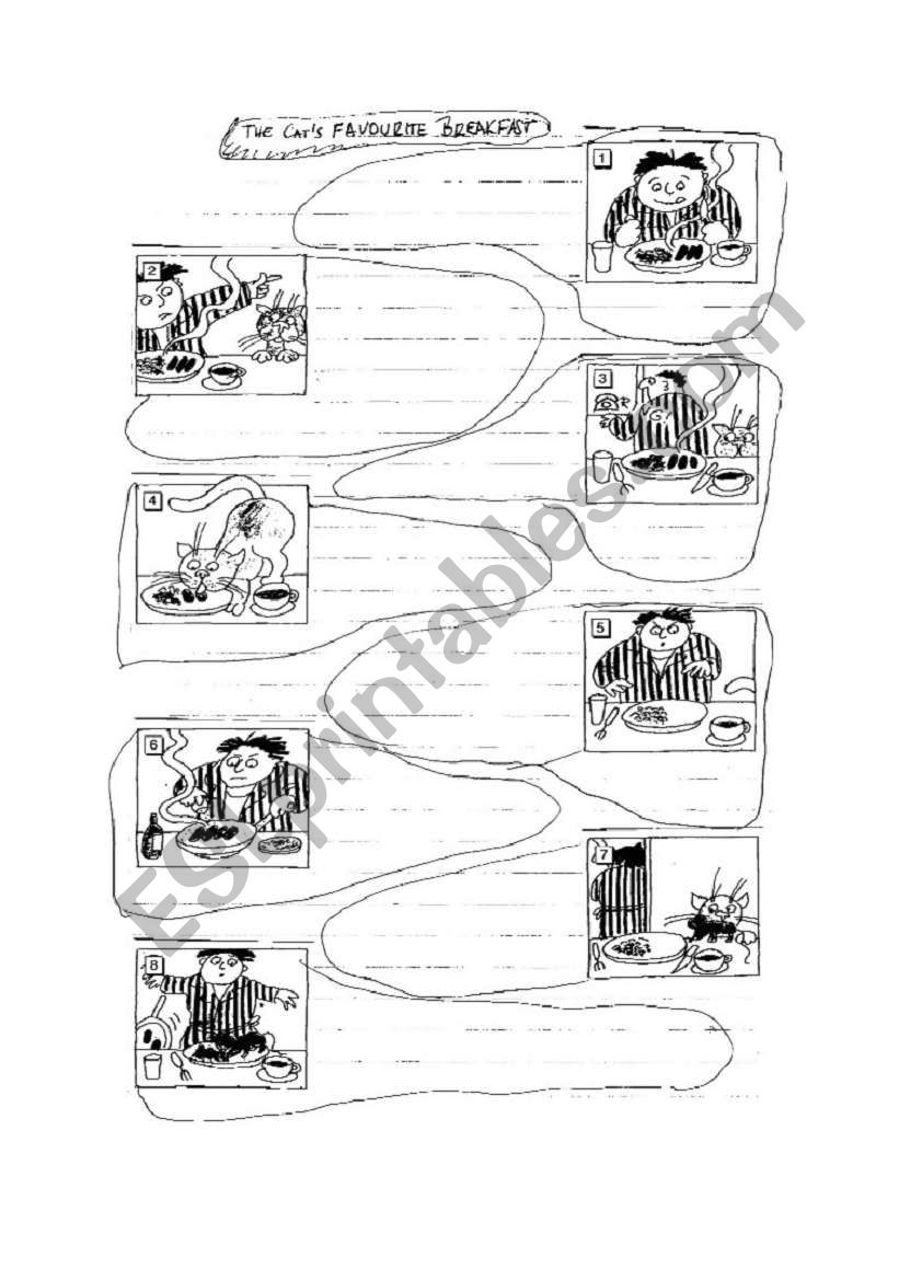 The cats favourite breakfast worksheet