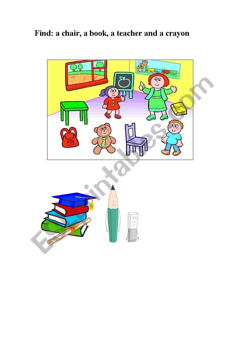 classroom objects worksheet