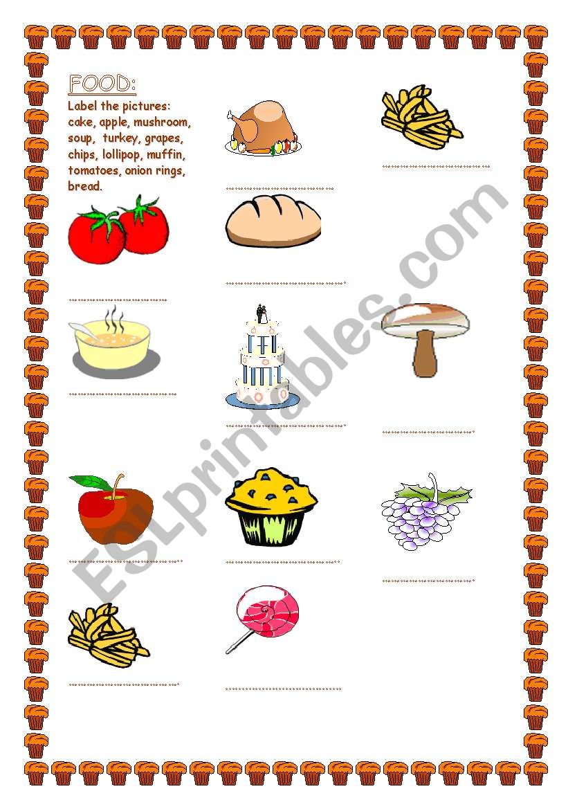 Food worksheet