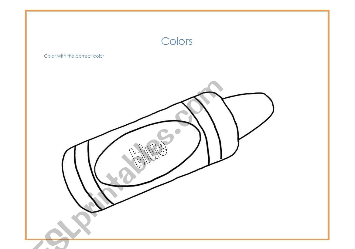 colours  worksheet