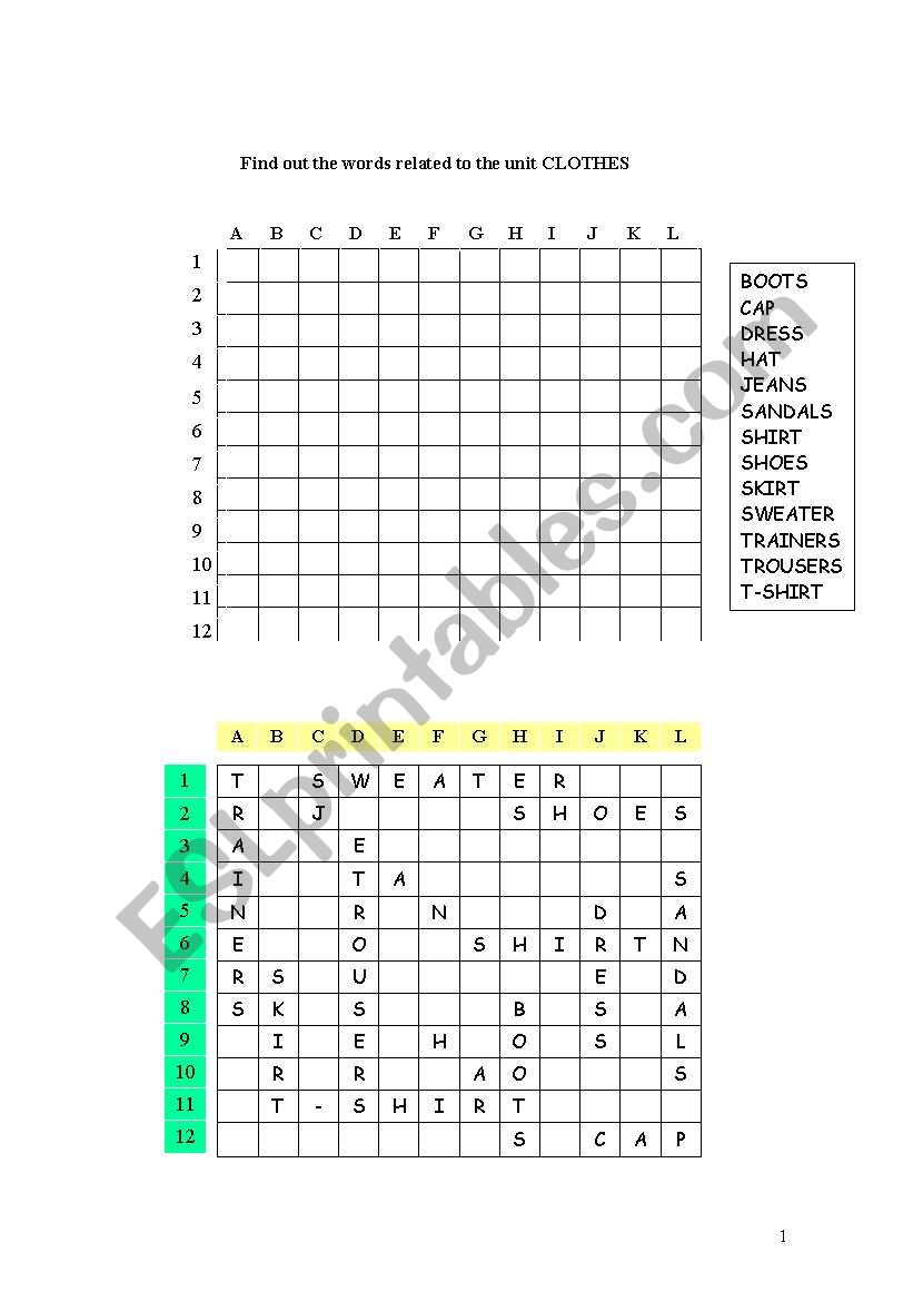 Battleship with names of clothes1