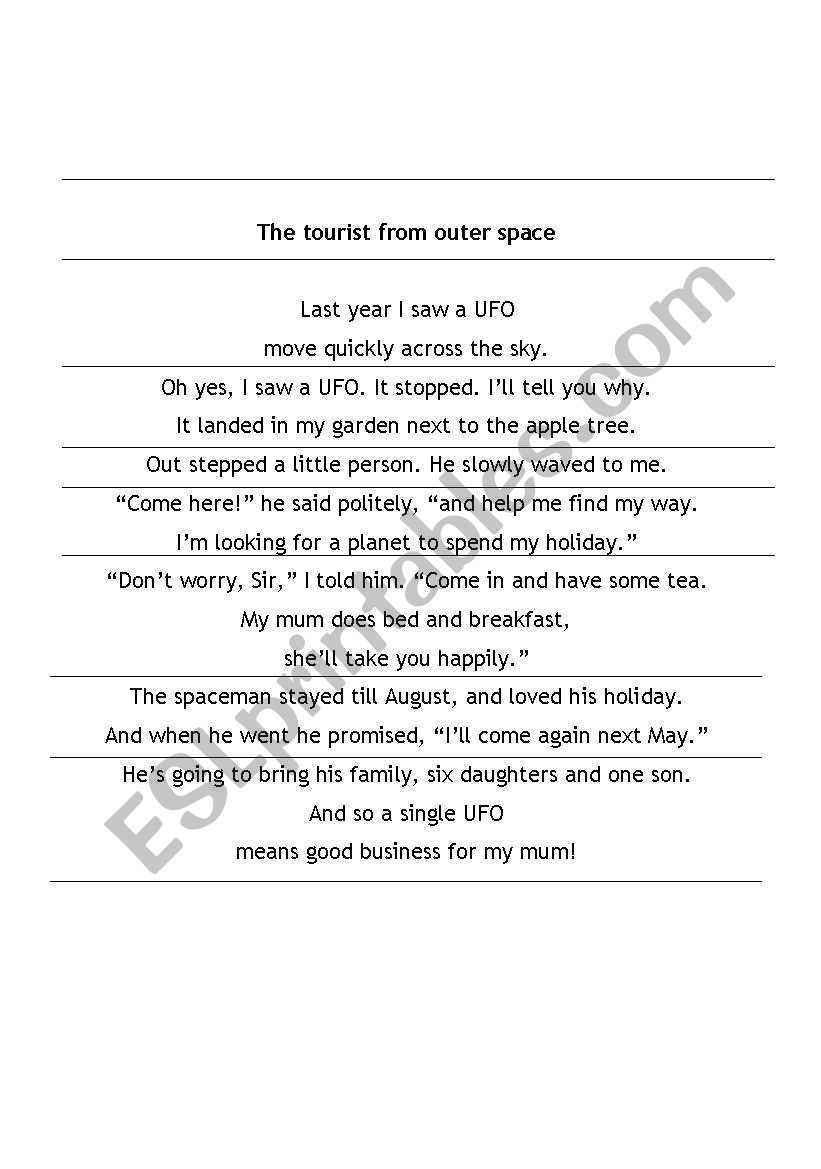 Snakeboard - Poem - A tourist from outer space