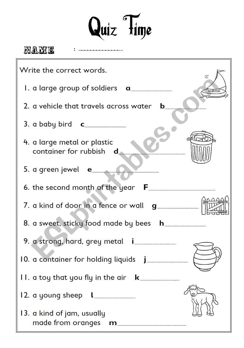 alphabet review worksheet