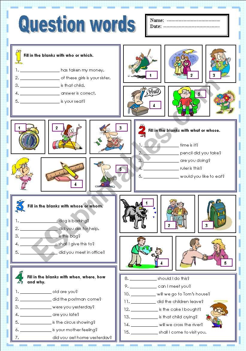 Question Words Worksheet Game About Worksheets Samples 9C9