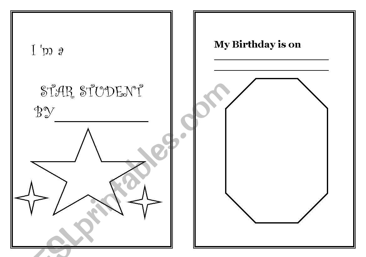 i am a star worksheet