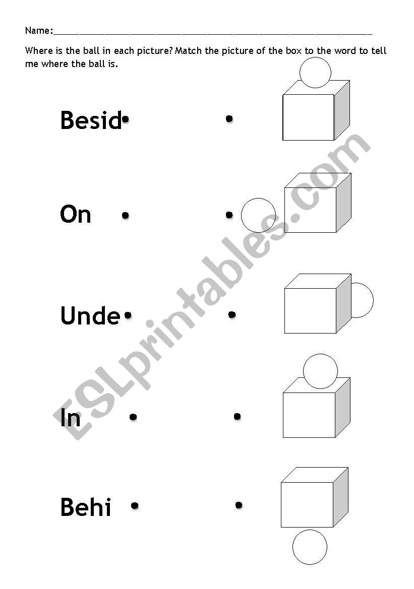 Where is the Ball? worksheet