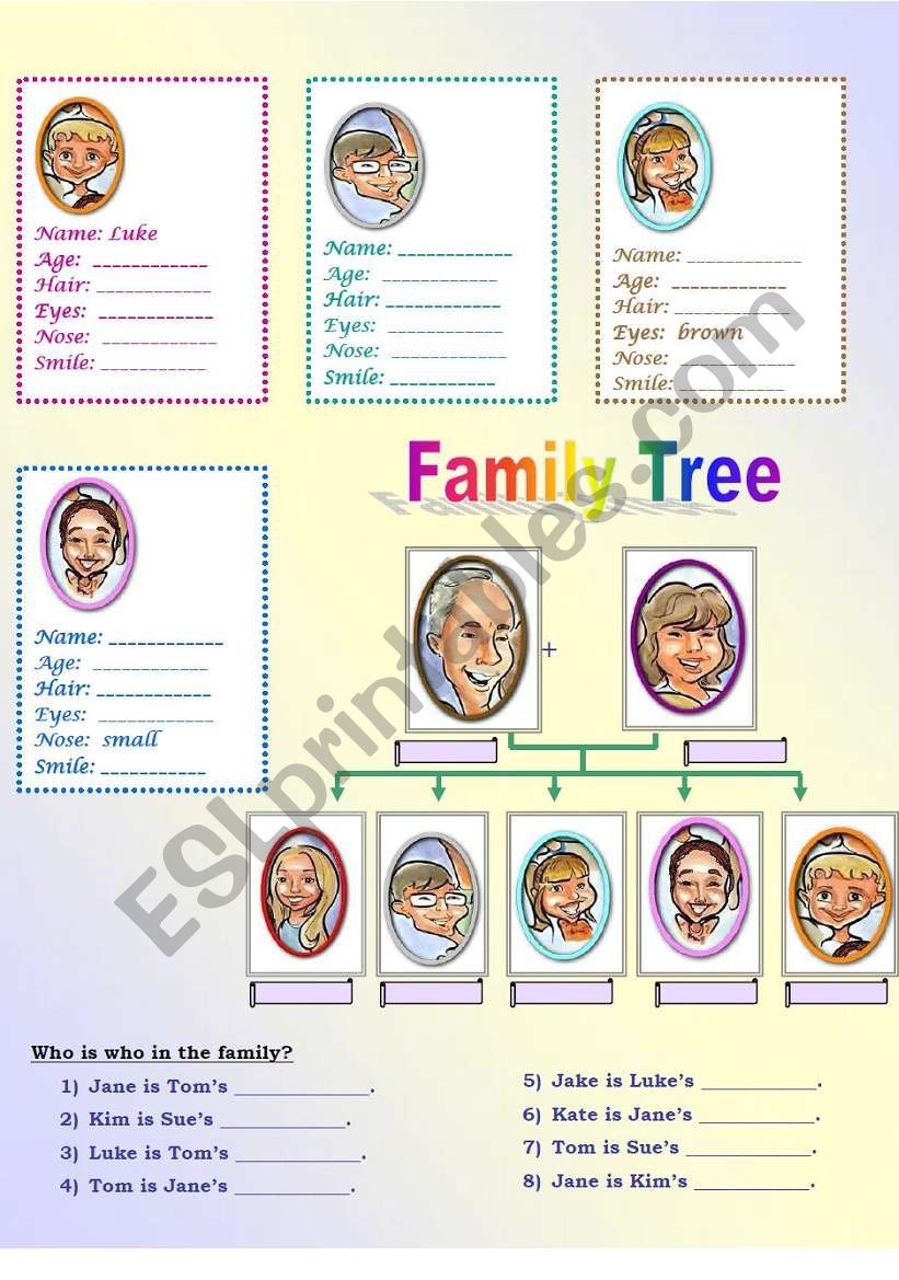 Kate´s Family part 2 (out of 3) - ESL worksheet by owieczka_dolly