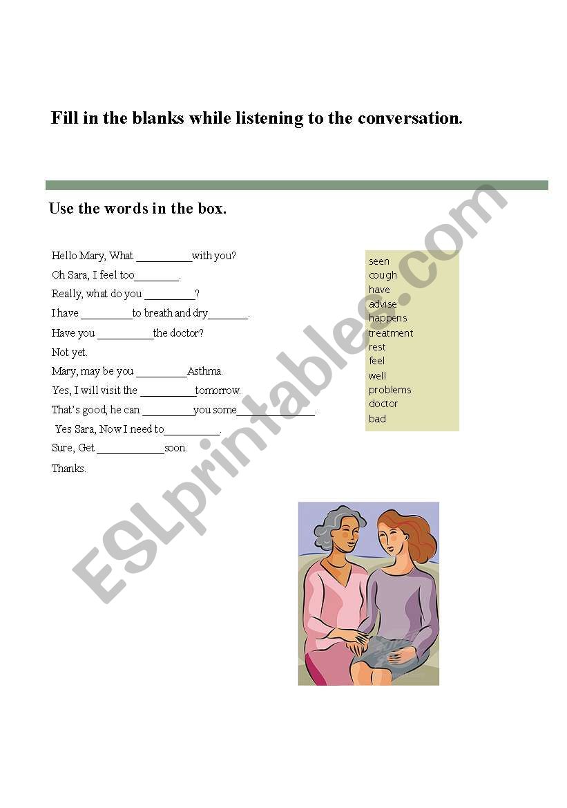 Health Dialogue worksheet