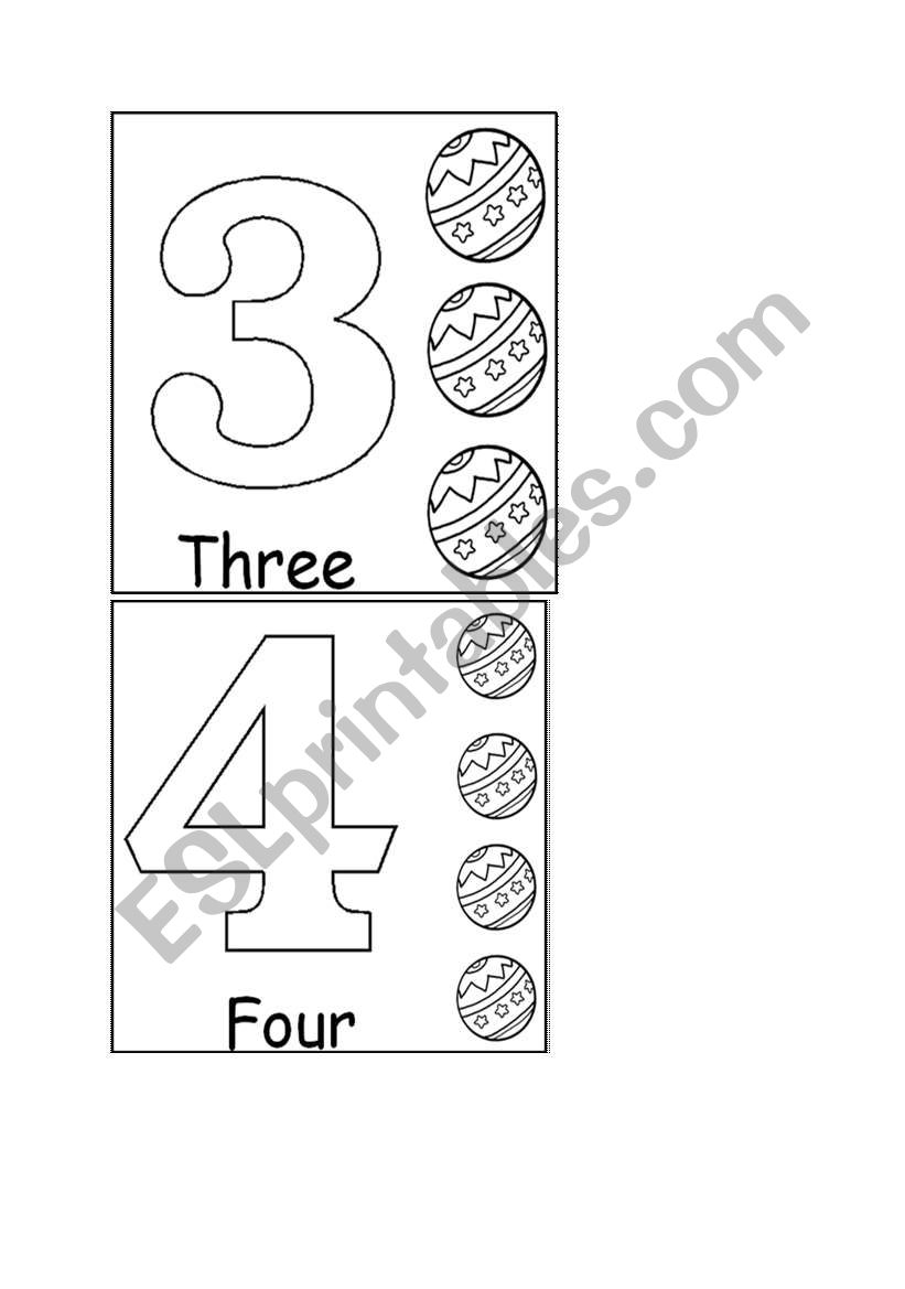 Flashcard on number part 2 (3 and 4)