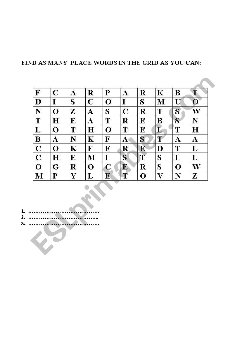 building grid worksheet