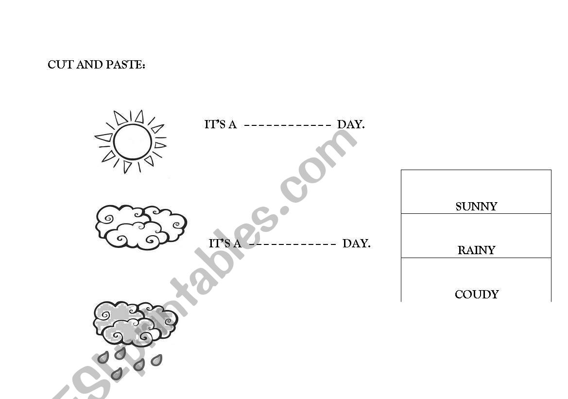 cut and paste worksheet