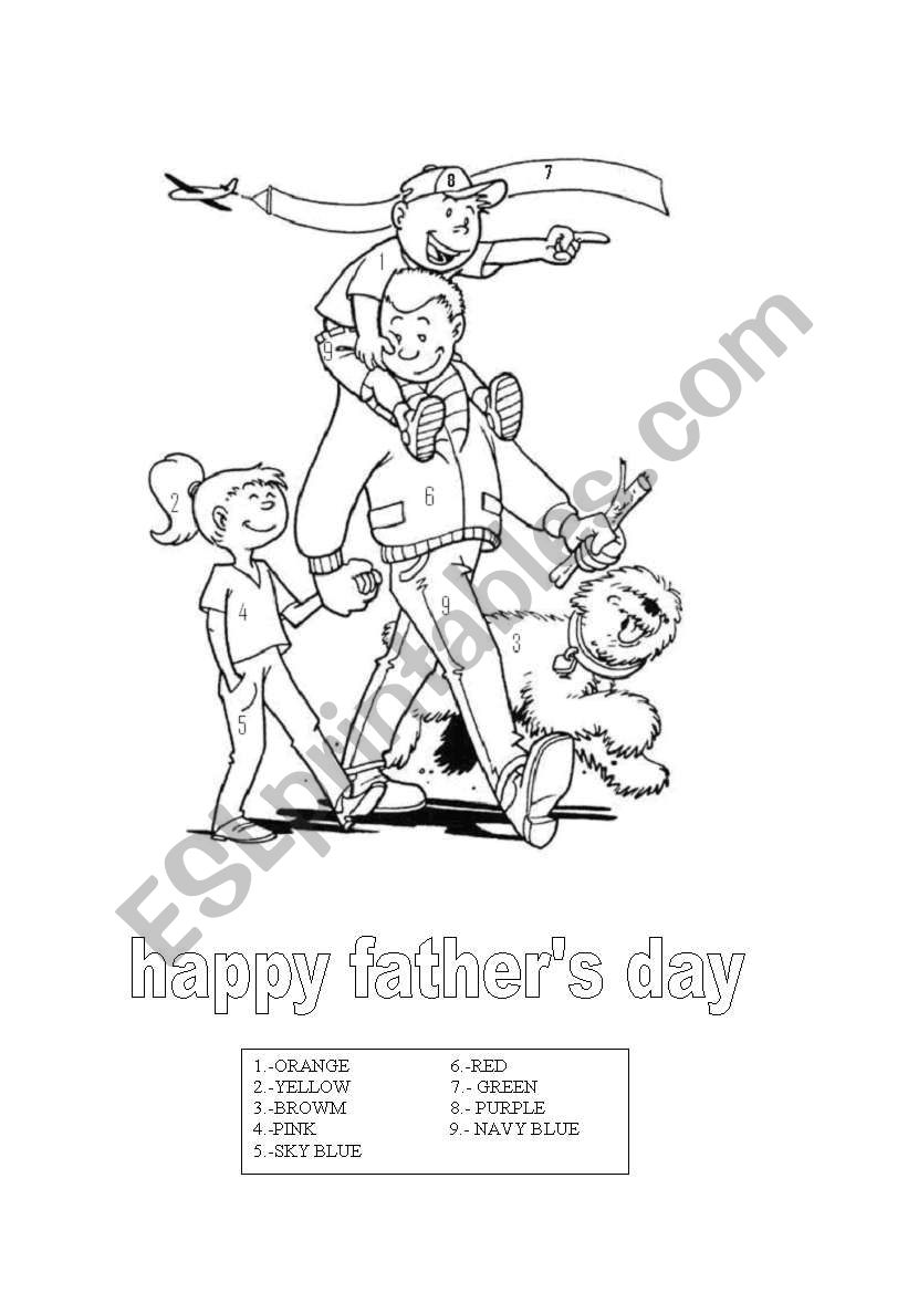 fathers day esl worksheet by palmones