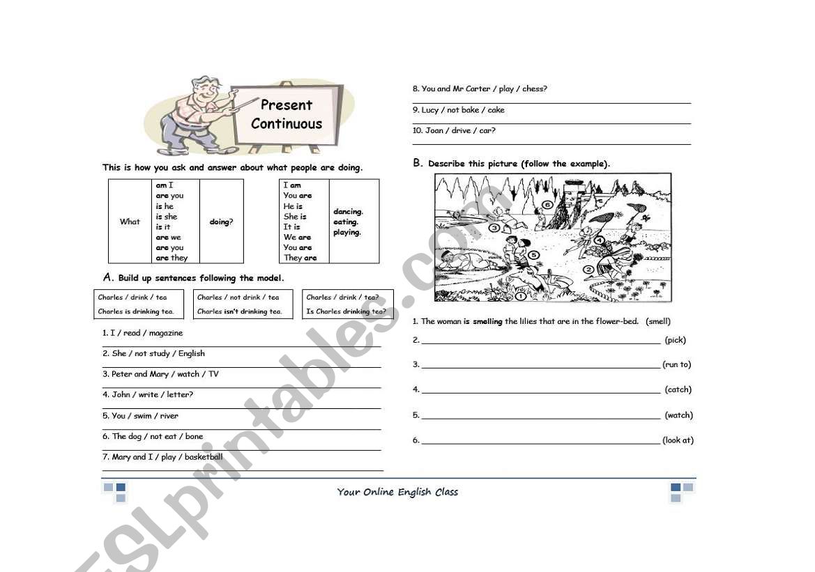 Present Continuous worksheet