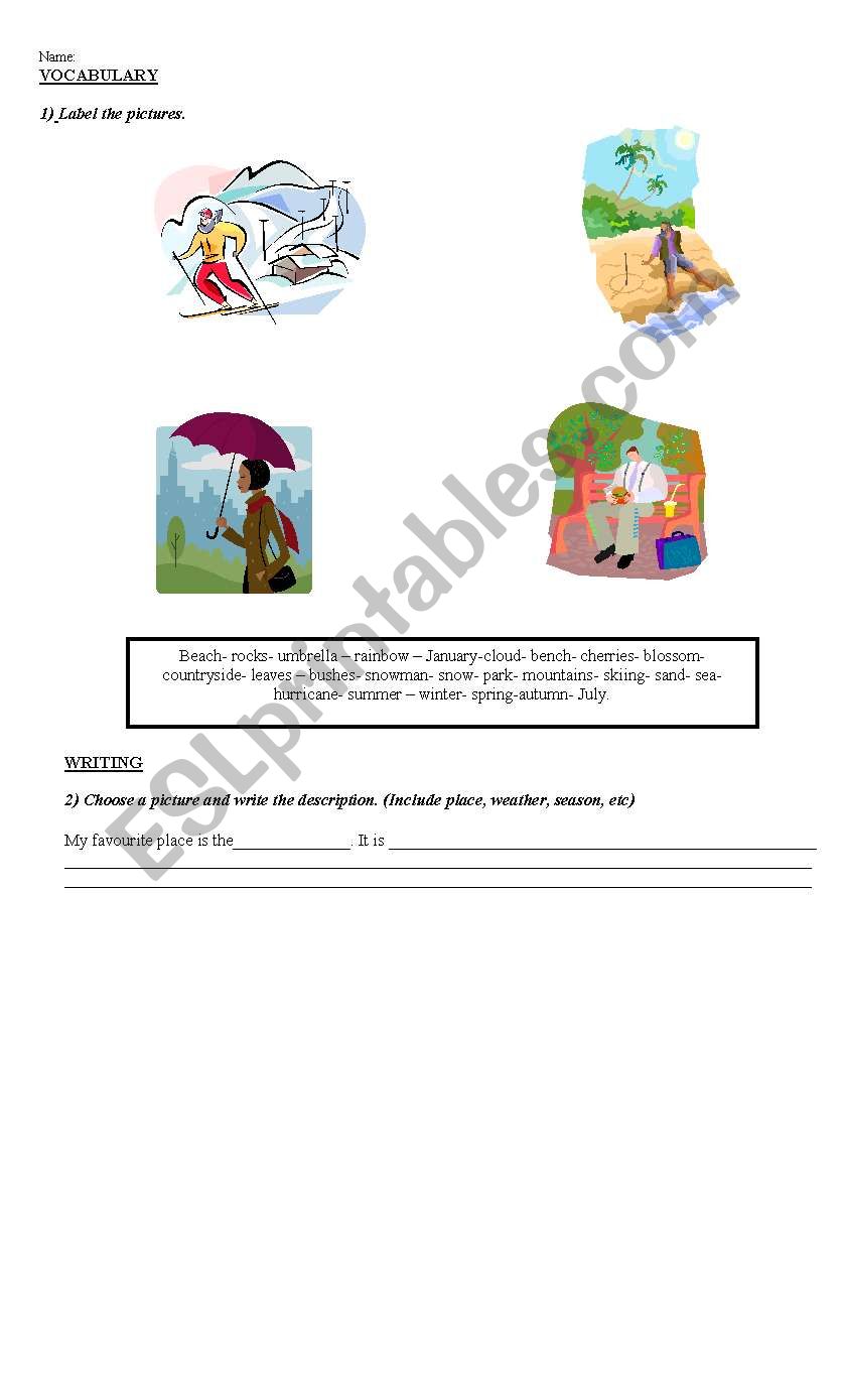 DESCRIPTION worksheet