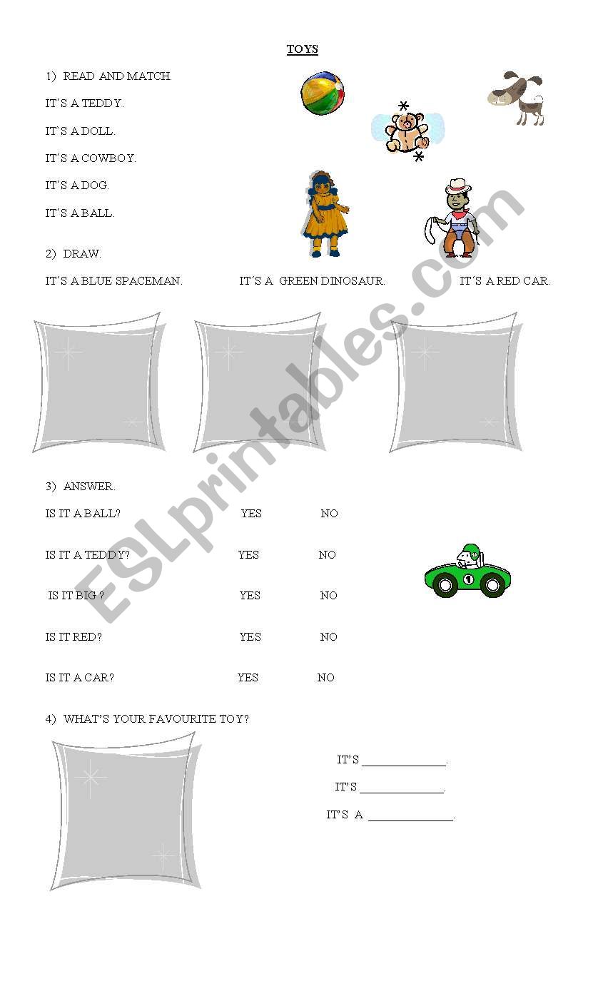 TOYS worksheet