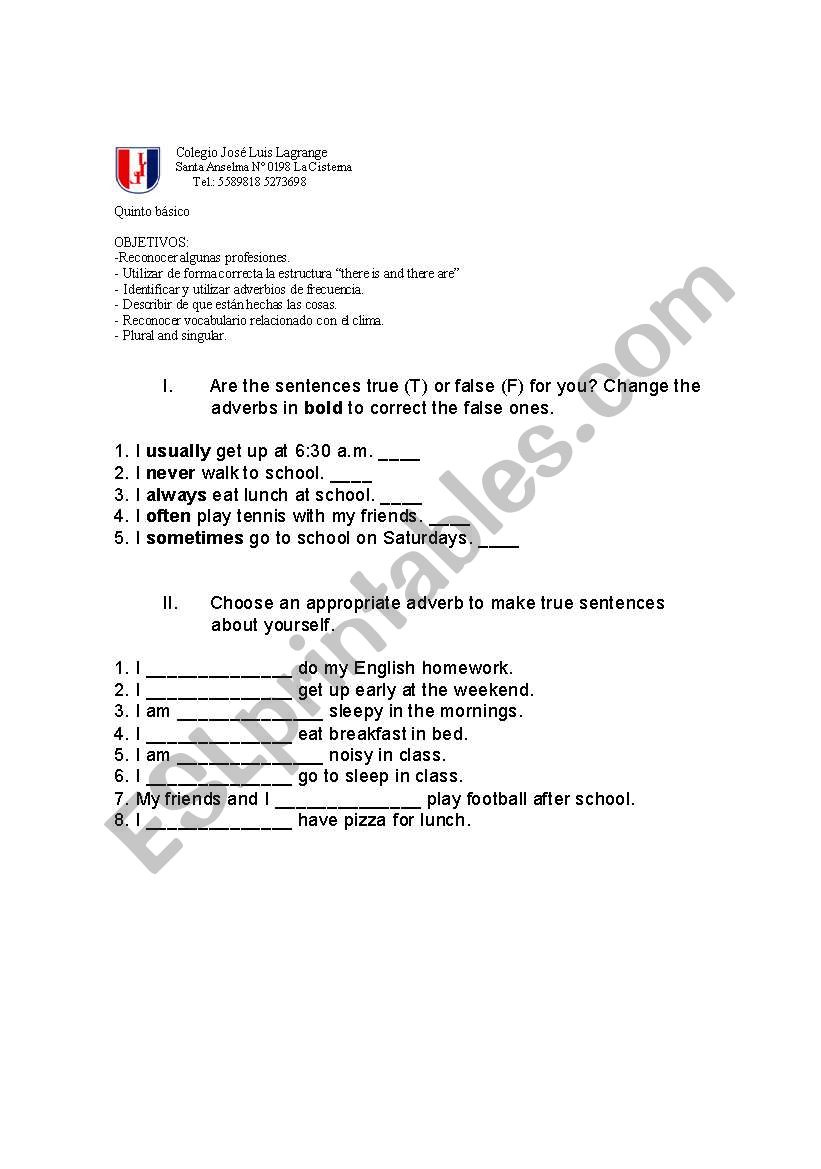 quiz worksheet